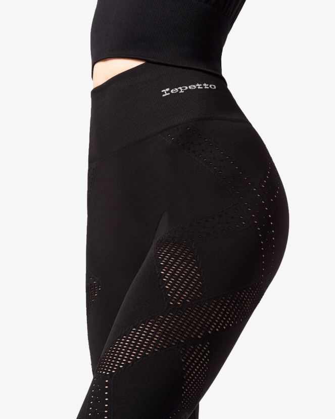Women Repetto Black Seamless Leggings Clothing XDH8H0308