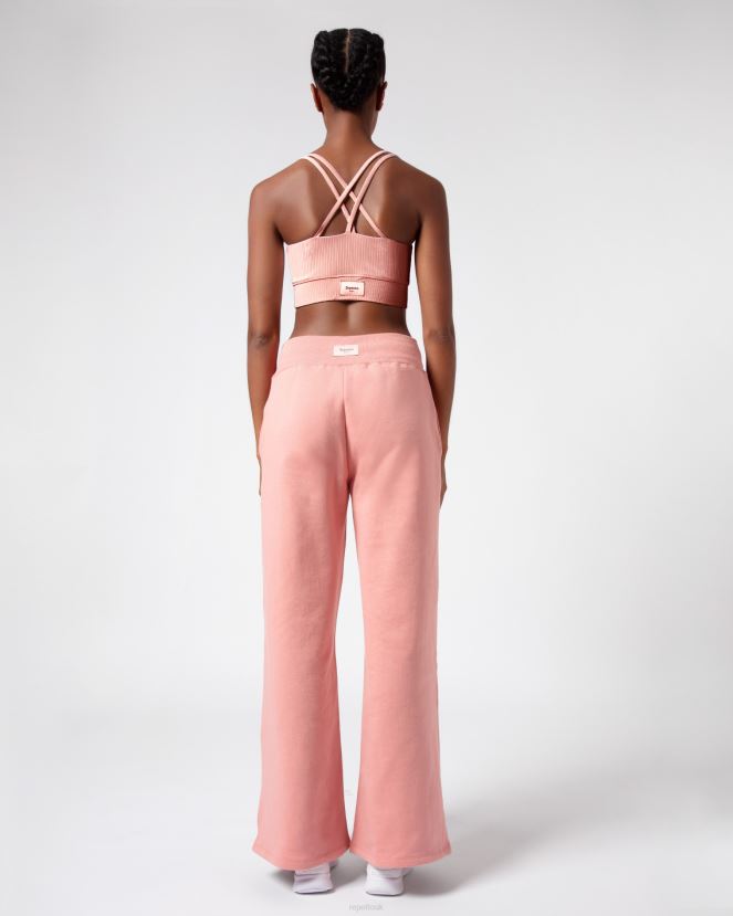 Women Repetto Blush Pink Ribbed Bra With Thin Straps Clothing XDH8H0299