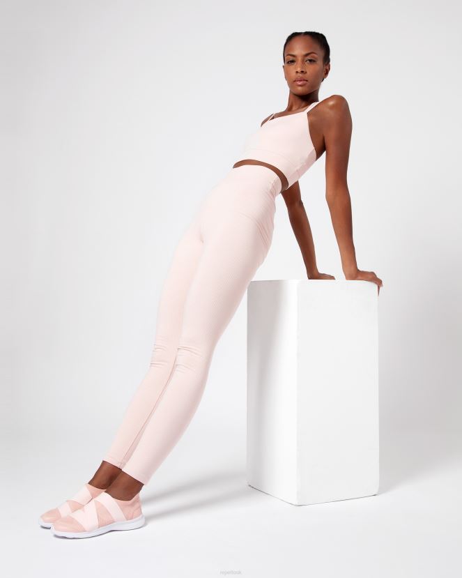 Women Repetto Petal Pink Ribbed Bra With Thin Straps Clothing XDH8H0304