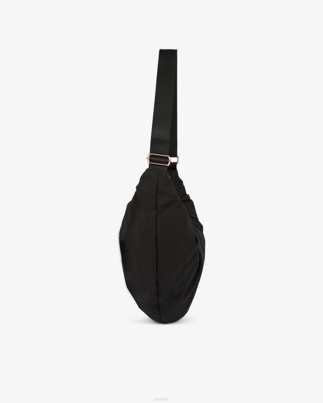 Women Repetto Black Lune Padded Nylon Half-Moon Bag Accessories XDH8H0427