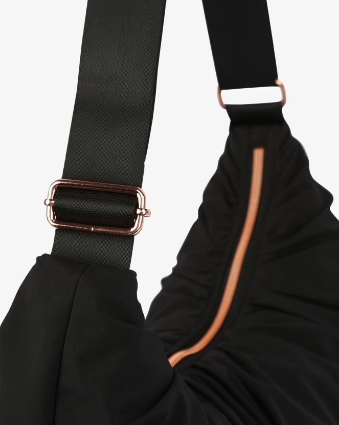 Women Repetto Black Lune Padded Nylon Half-Moon Bag Accessories XDH8H0427