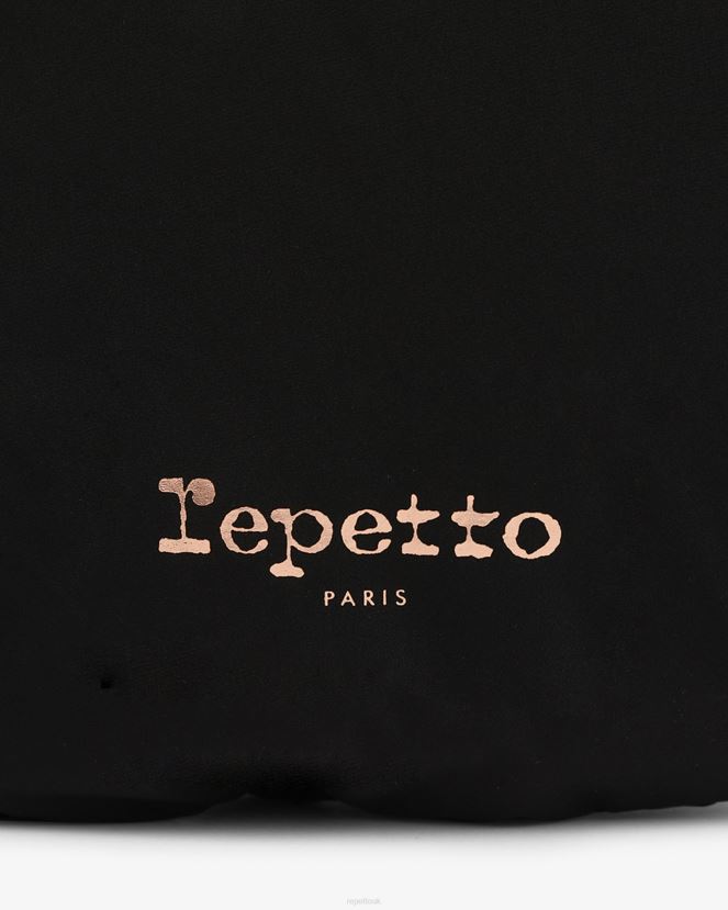 Women Repetto Black Lune Padded Nylon Half-Moon Bag Accessories XDH8H0427