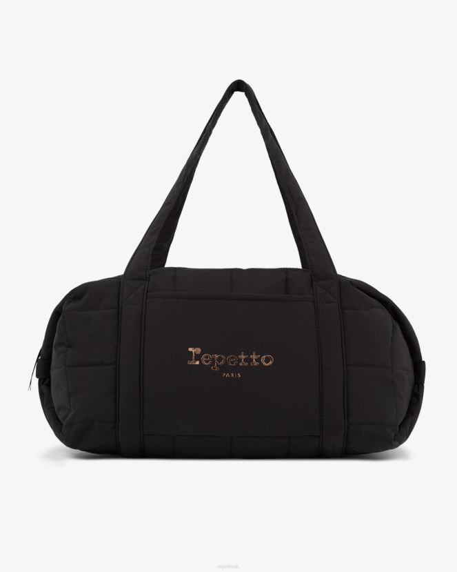 Women Repetto Black Padded Nylon Duffle Bag Size L Accessories XDH8H0417