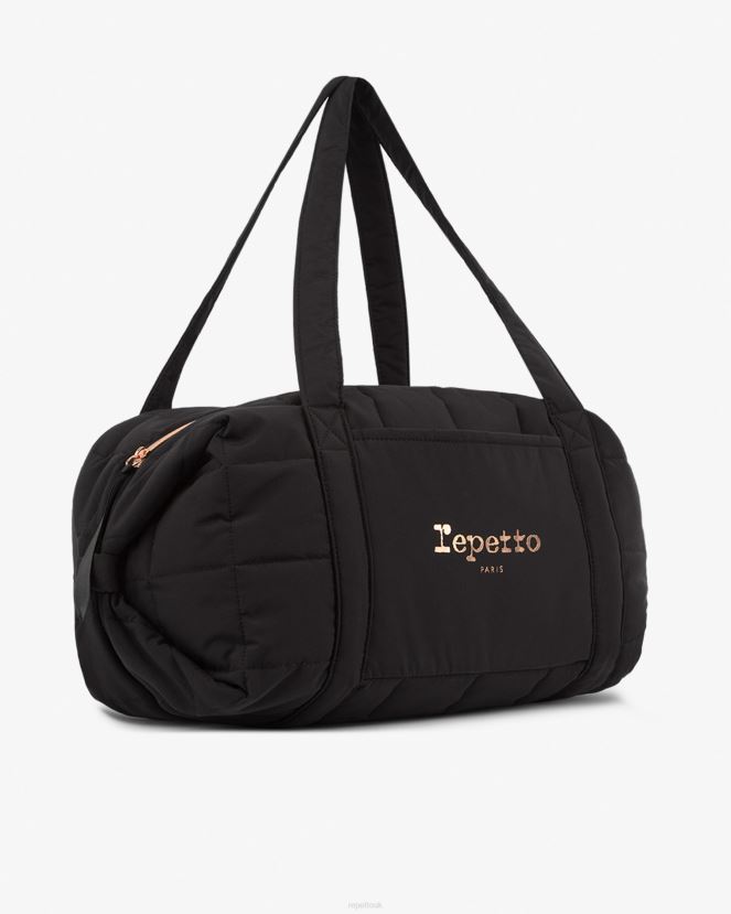 Women Repetto Black Padded Nylon Duffle Bag Size L Accessories XDH8H0417