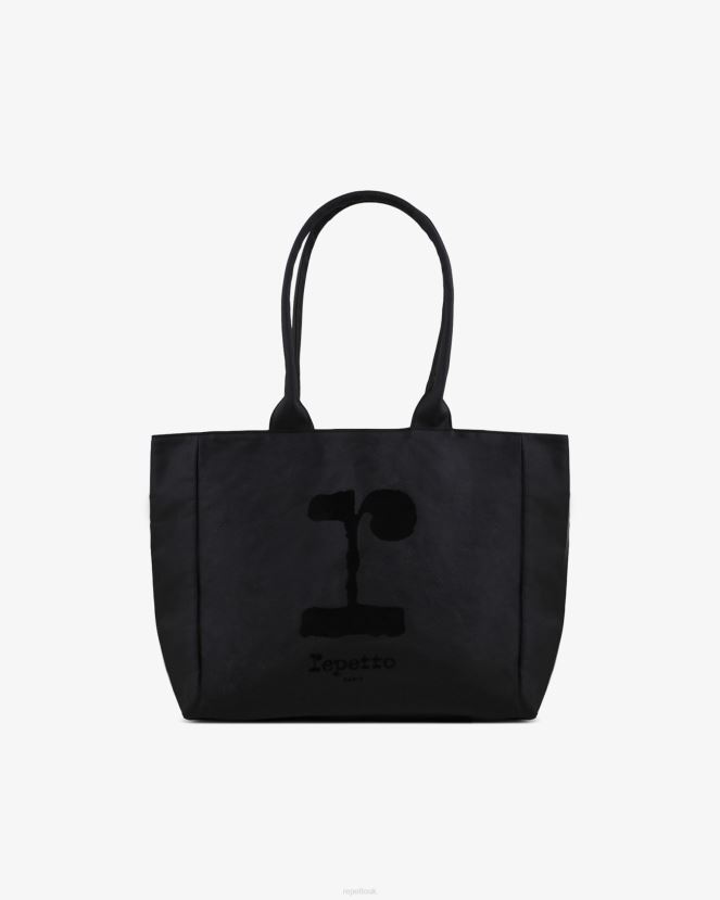 Women Repetto Black "R" Shopping Bag Accessories XDH8H0426