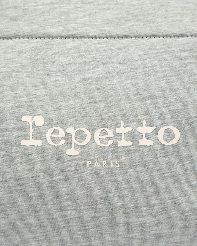 Women Repetto Mottled Light Grey Jersey Duffle Bag Size L Accessories XDH8H0410