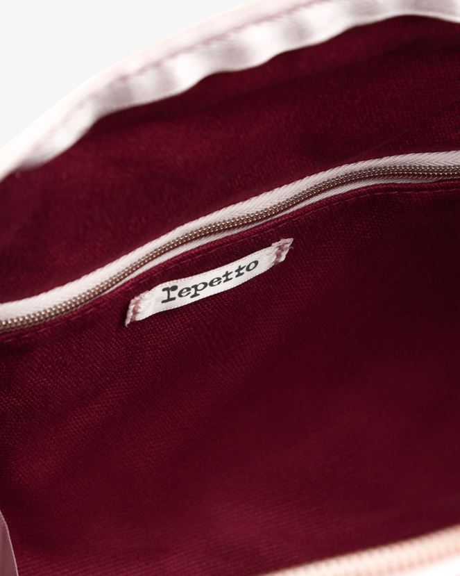 Women Repetto Nenuphar Pink Cotton Duffle Bag Size M Accessories XDH8H0402