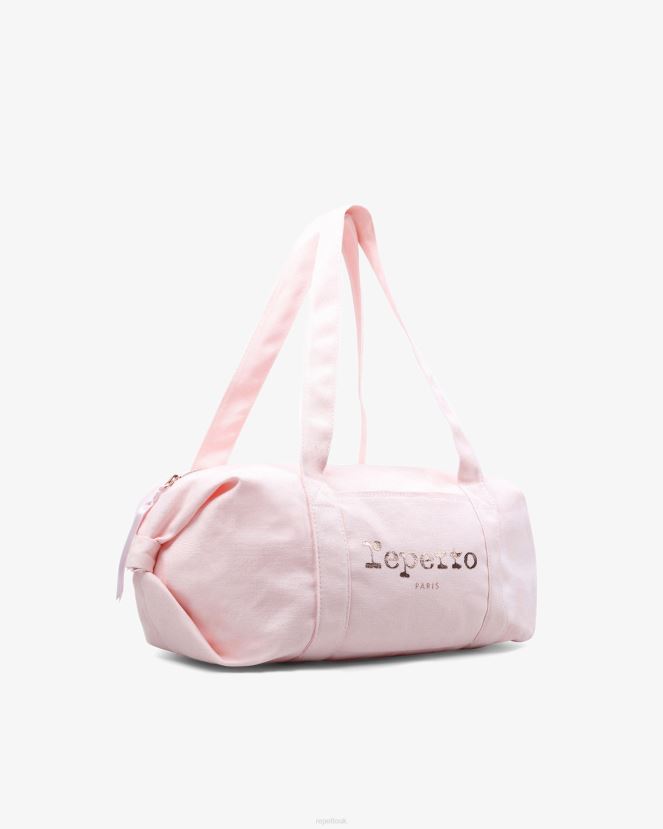 Women Repetto Pale Pink Cotton Duffle Bag Size M Accessories XDH8H0400