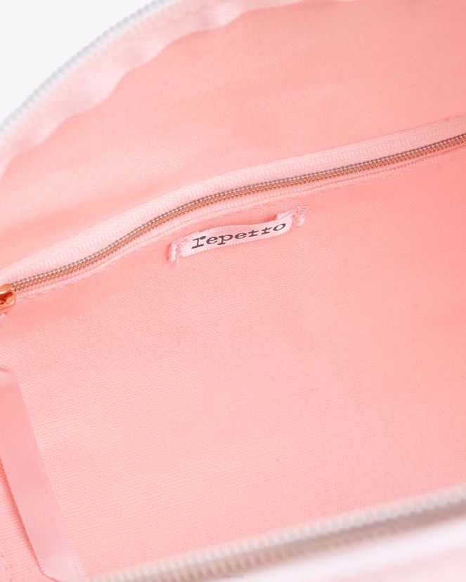 Women Repetto Pale Pink Cotton Duffle Bag Size M Accessories XDH8H0400