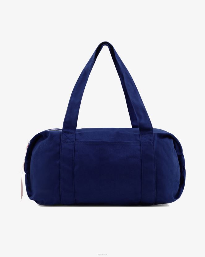 Women Repetto Petrol Blue Cotton Duffle Bag Size L Accessories XDH8H0413