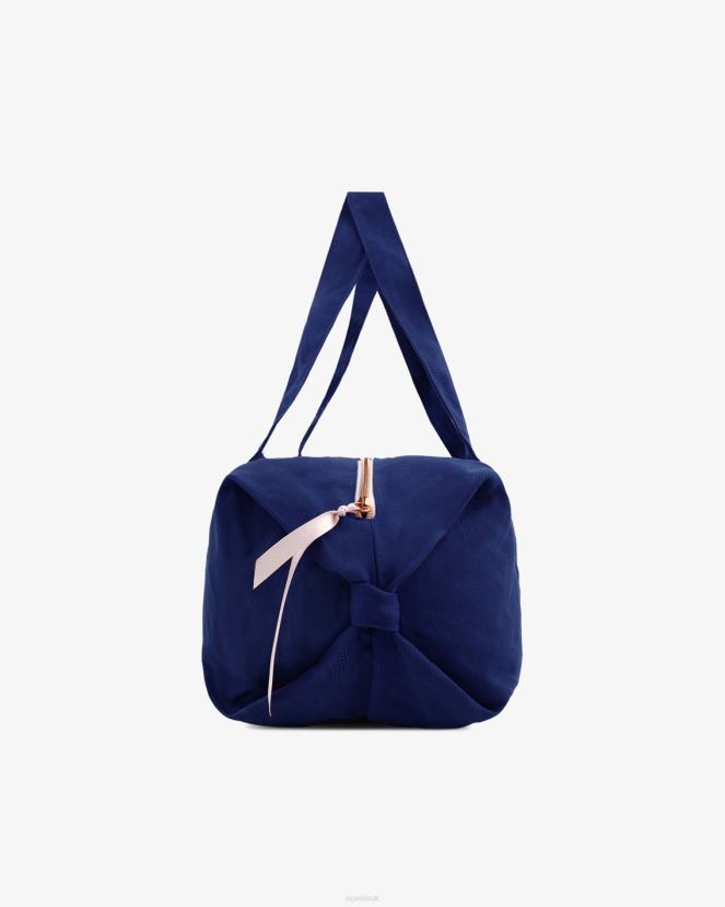 Women Repetto Petrol Blue Cotton Duffle Bag Size M Accessories XDH8H0404