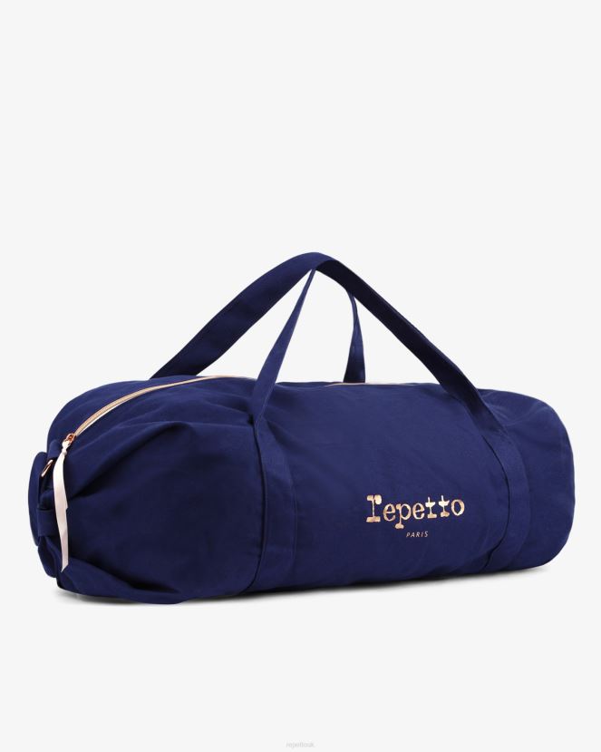 Women Repetto Petrol Blue Cotton Duffle Bag Size Xl Accessories XDH8H0420