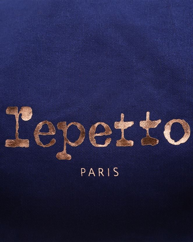 Women Repetto Petrol Blue Cotton Duffle Bag Size Xl Accessories XDH8H0420