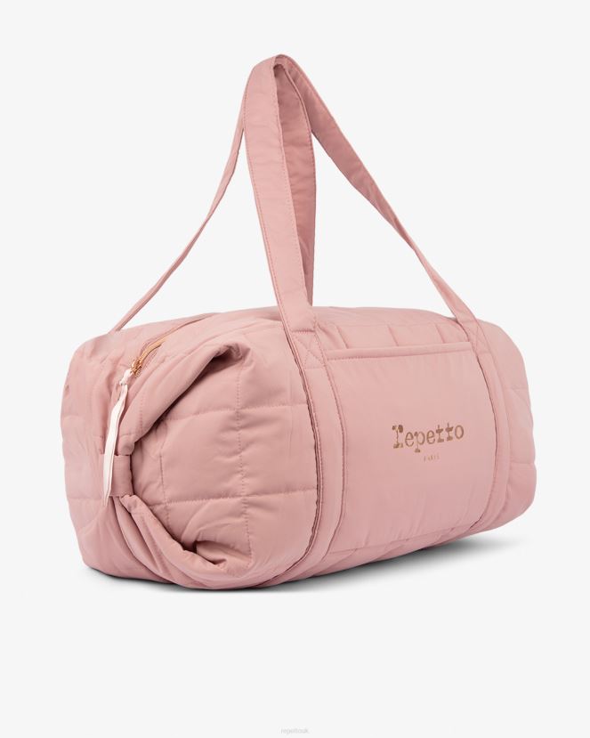 Women Repetto The Pink Padded Nylon Duffle Bag Size L Accessories XDH8H0411