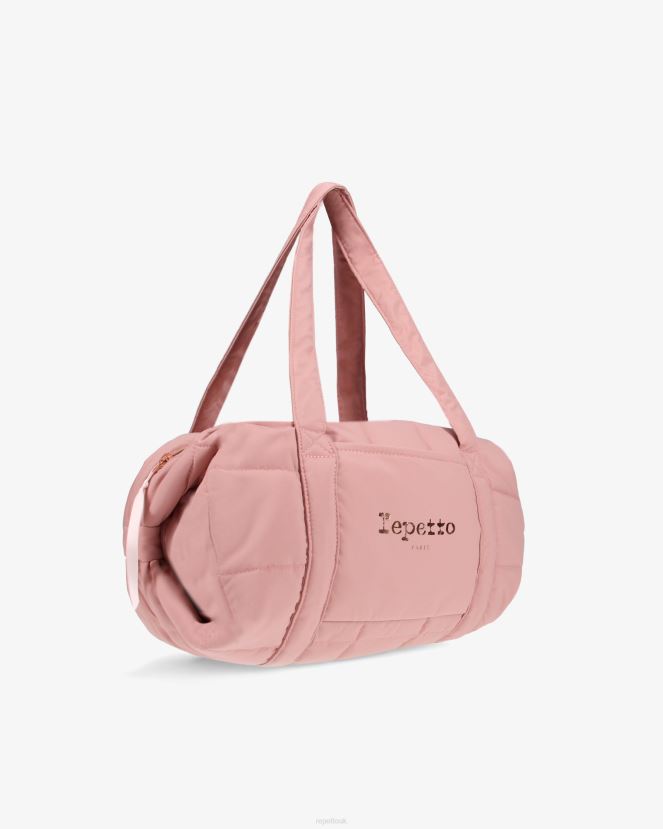 Women Repetto The Pink Padded Nylon Duffle Bag Size M Accessories XDH8H0401