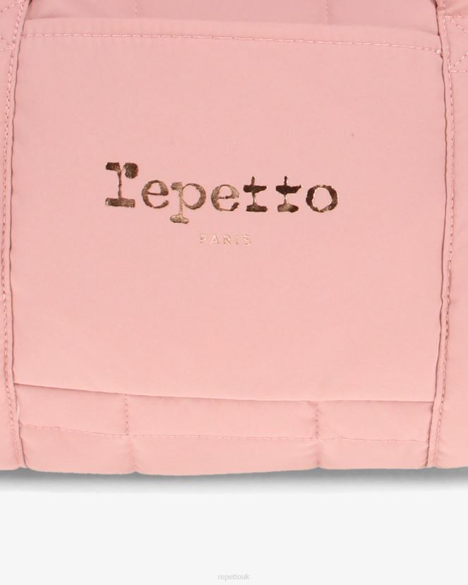Women Repetto The Pink Padded Nylon Duffle Bag Size M Accessories XDH8H0401