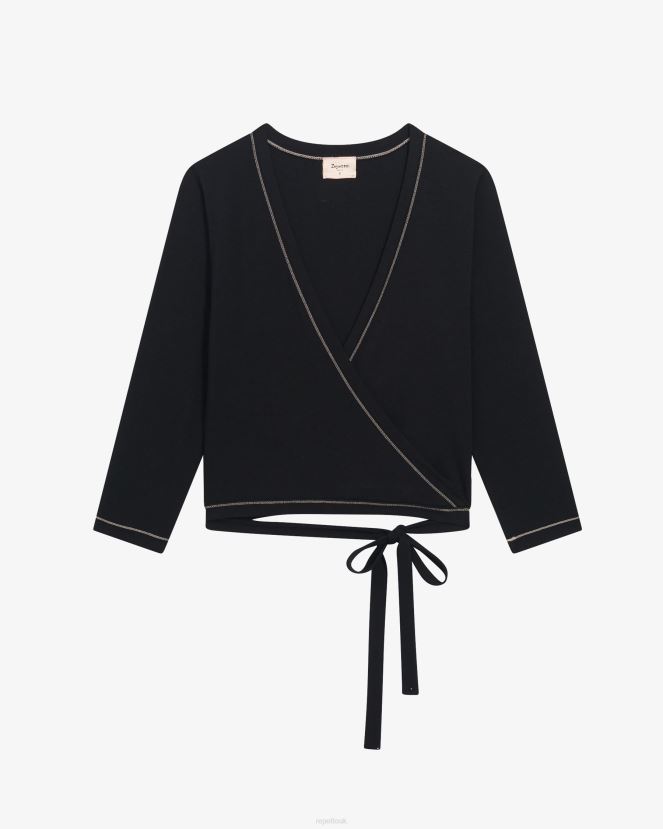 Women Repetto Black Wrap-Over Clothing XDH8H0364