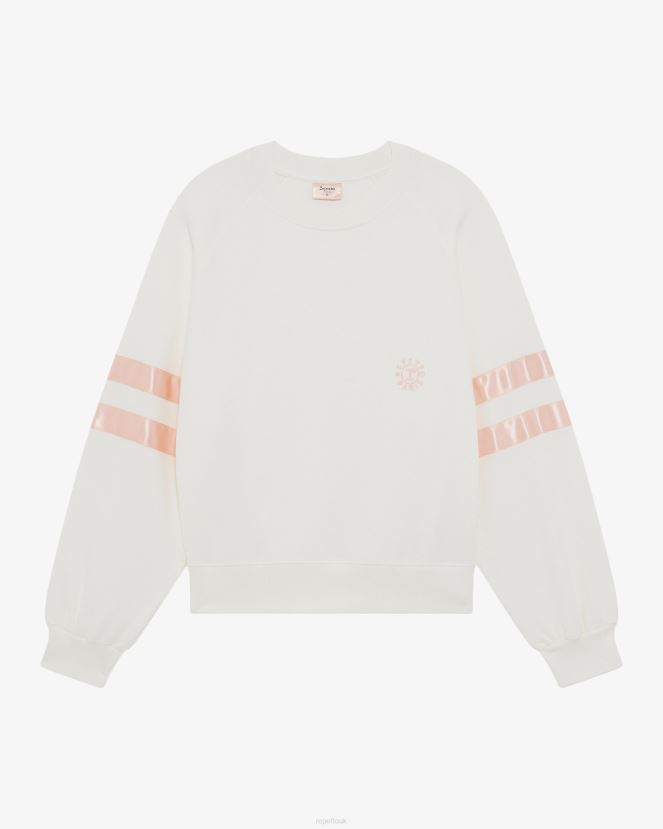 Women Repetto Ivory White Satin Sweatshirt Clothing XDH8H0350