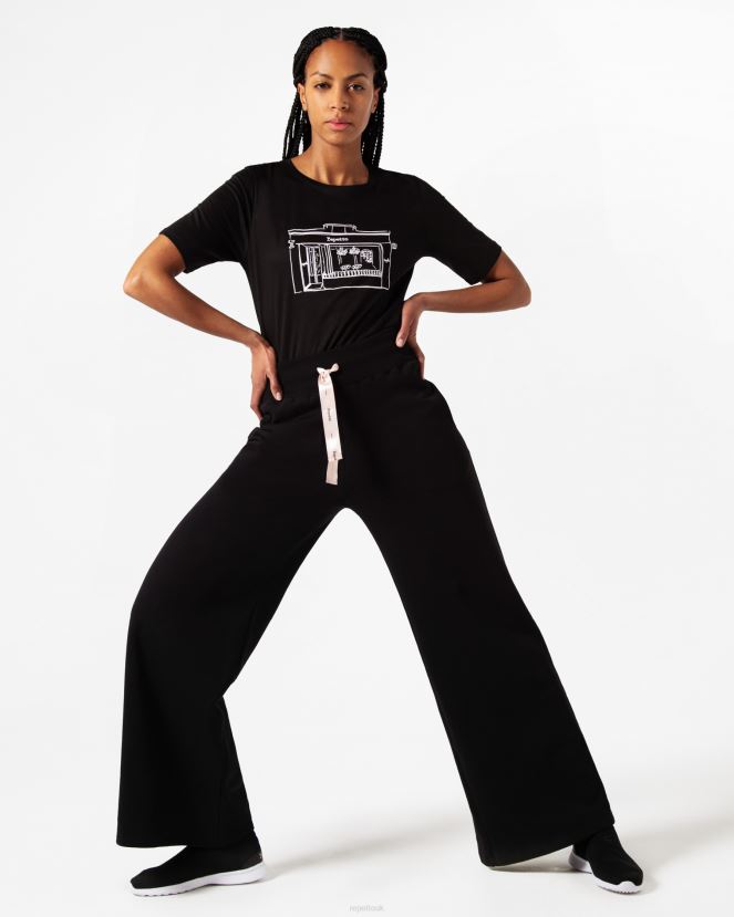 Women Repetto Black Boutique T-Shirt Clothing XDH8H0342