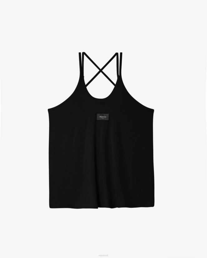 Women Repetto Black Studio Thin Straps Tank Top Clothing XDH8H0338