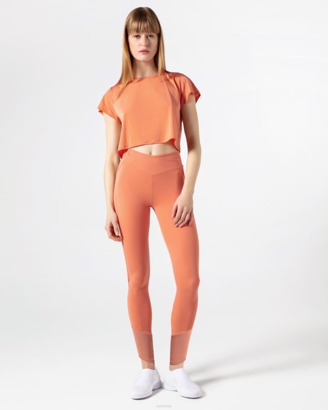 Women Repetto Bronze Orange Active Silk Crop Top Clothing XDH8H0330