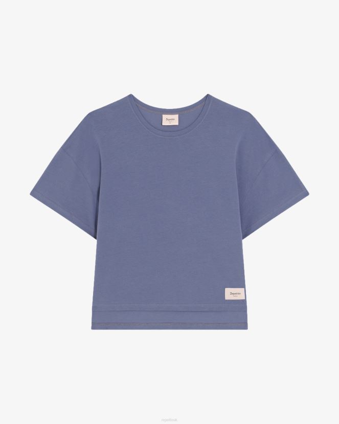Women Repetto Midnight Blue Rue De La Paix T-Shirt Clothing XDH8H0315
