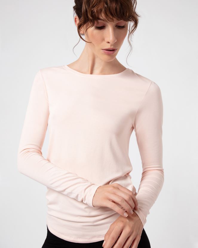 Women Repetto Petal Pink Long Sleeves Top Clothing XDH8H0327