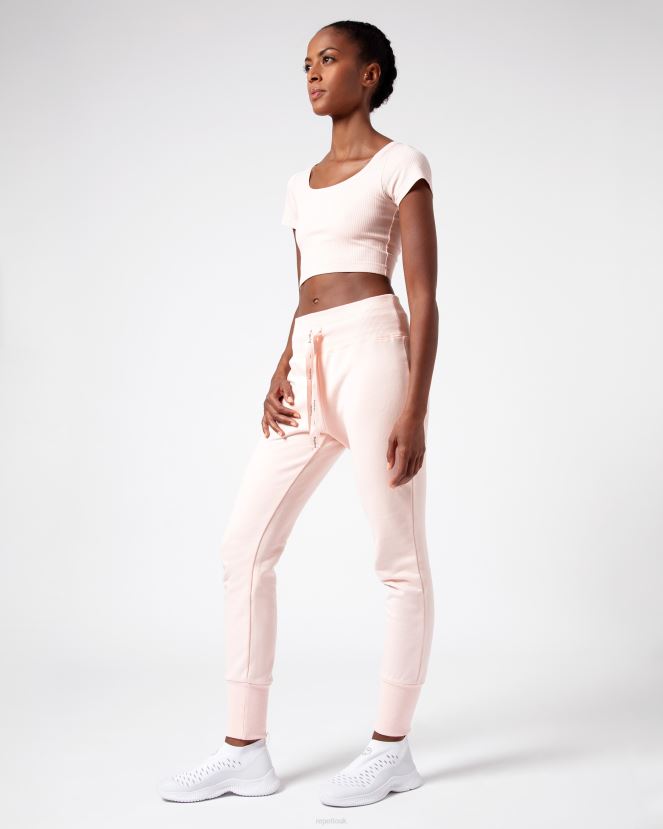 Women Repetto Petal Pink Ribbed Short Top Clothing XDH8H0328