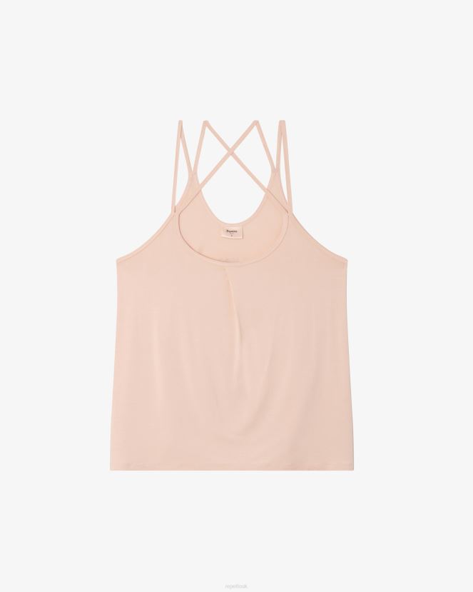 Women Repetto Petal Pink Studio Thin Straps Tank Top Clothing XDH8H0326