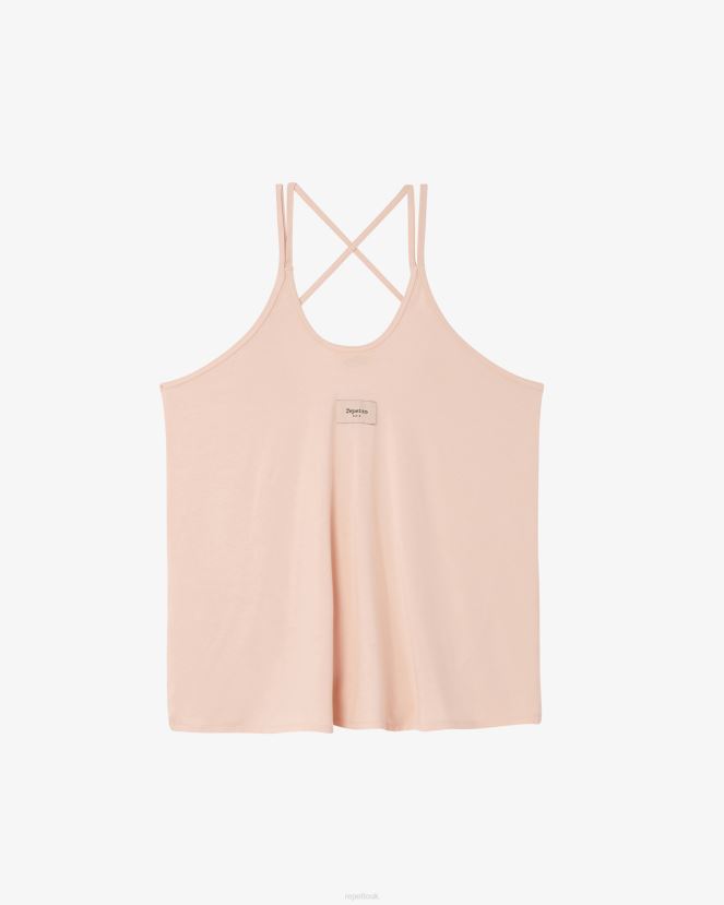 Women Repetto Petal Pink Studio Thin Straps Tank Top Clothing XDH8H0326