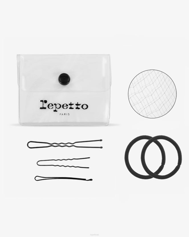 Women Repetto Black Hair Kit For Dance Bun Accessories XDH8H0634