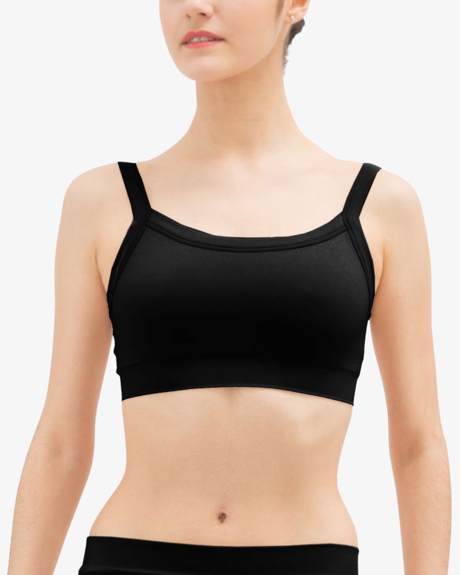Women Repetto Black Seamless Cropped Top Clothing XDH8H0621