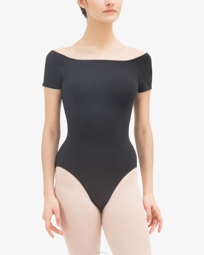 Women Repetto Black Short Sleeved Leotard Clothing XDH8H0483