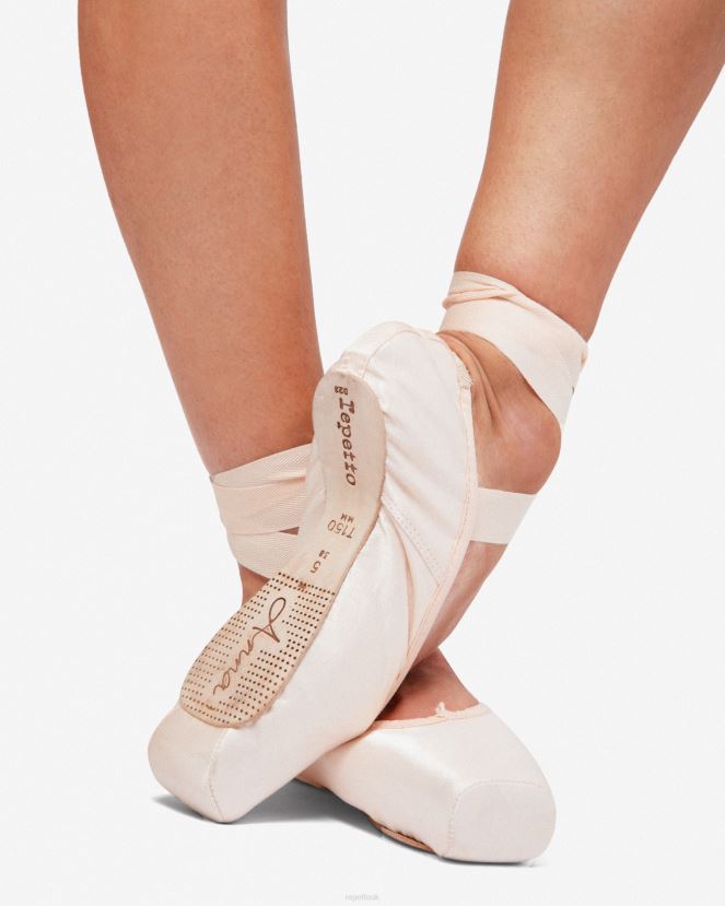 Women Repetto Pink Anna Pointe Shoes - Large Box Medium Sole Footwear XDH8H0563