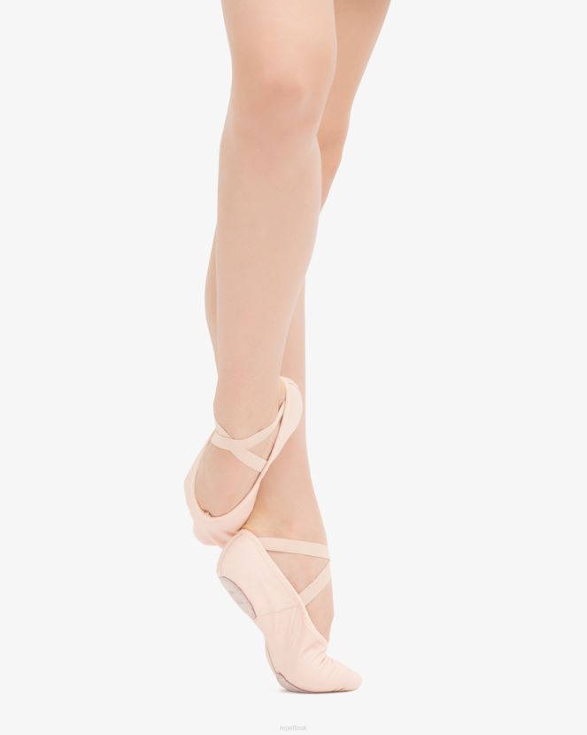 Women Repetto Petal Pink Soft Ballet Shoes With Split Sole - Leather Footwear XDH8H0597