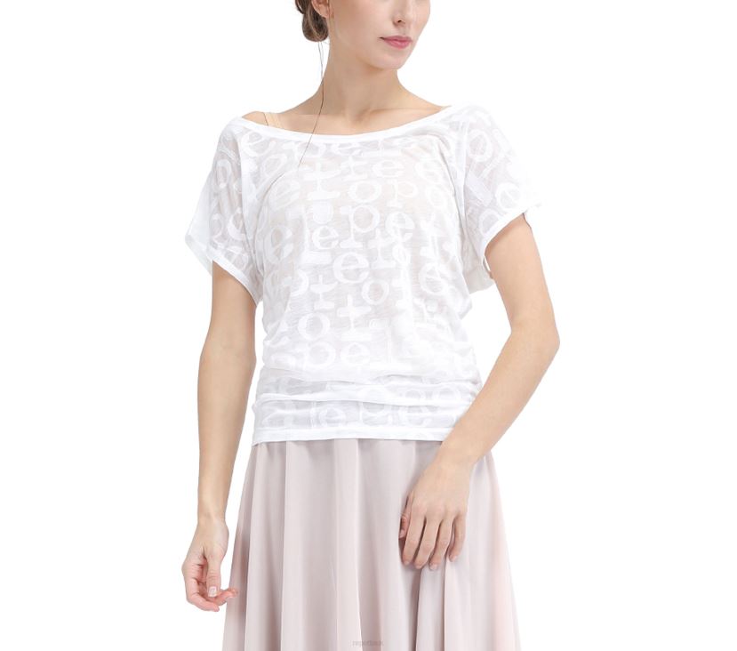 Women Repetto Fashion Transparent T-Shirt Clothing XDH8H0550