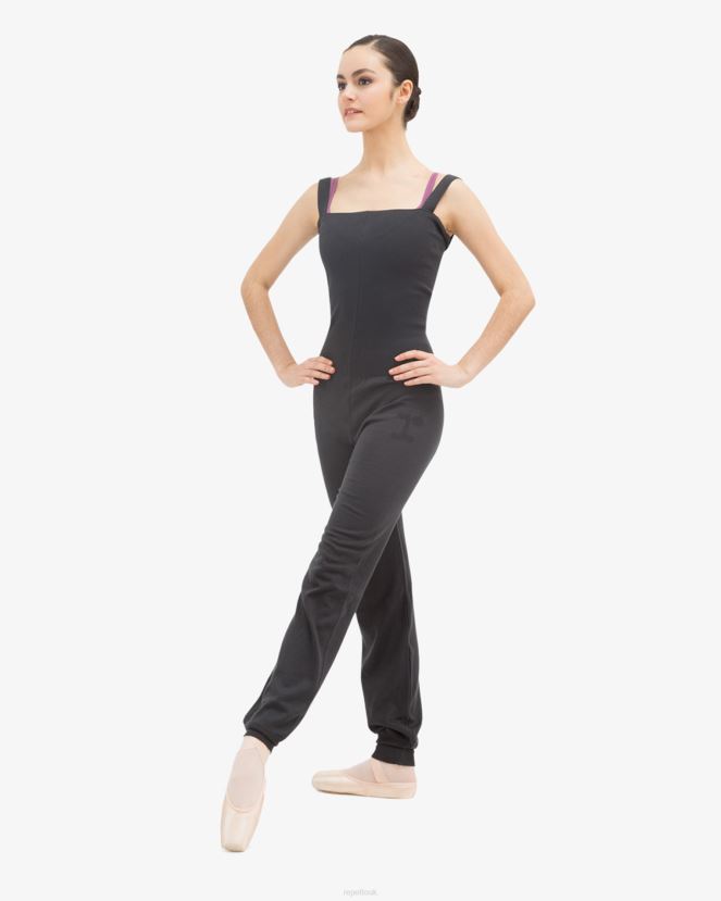 Women Repetto Anthracite Grey Jumpsuit With Large Straps Clothing XDH8H0530