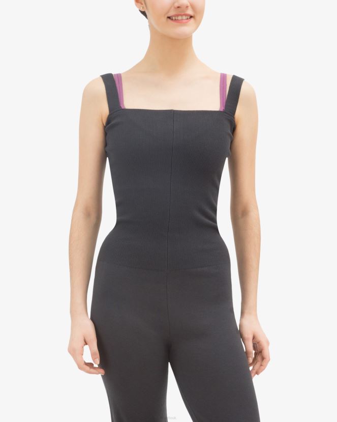 Women Repetto Anthracite Grey Jumpsuit With Large Straps Clothing XDH8H0530