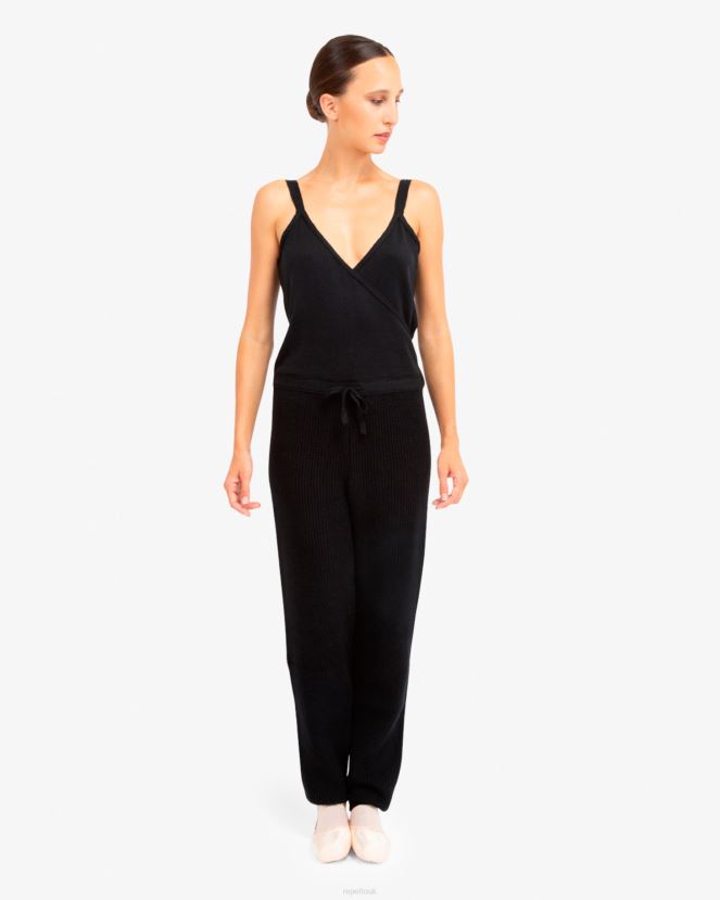 Women Repetto Black Warm-Up Jumpsuit Clothing XDH8H0532