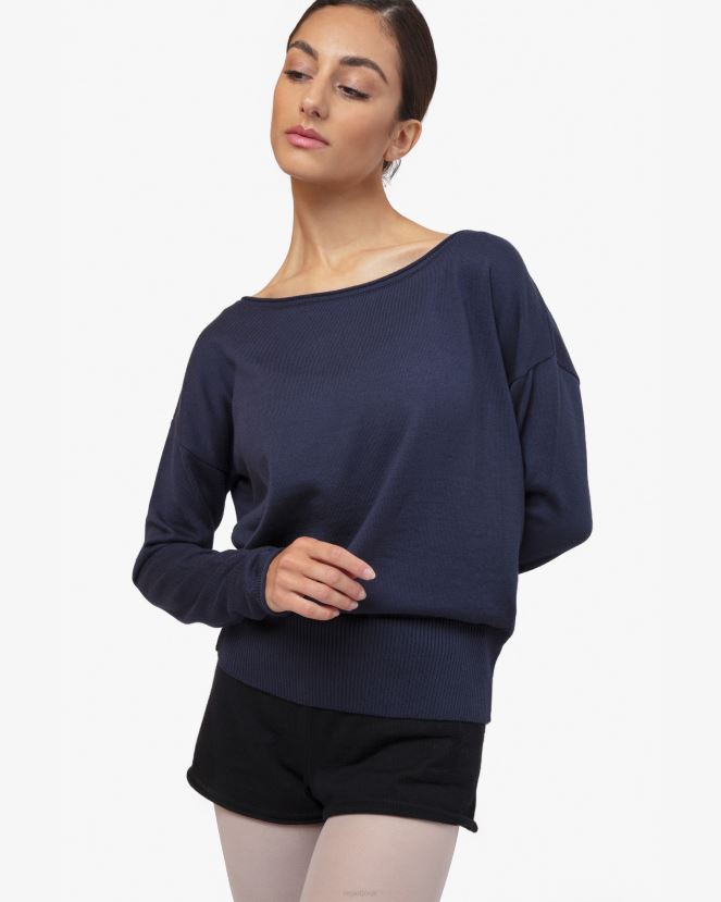 Women Repetto Midnight Blue Warm-Up Pull Over Clothing XDH8H0516