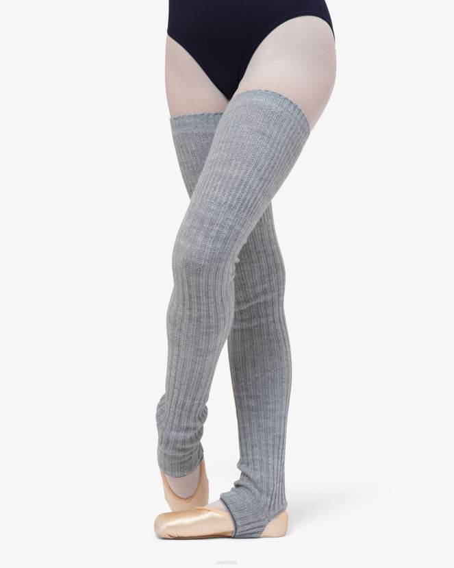 Women Repetto Mottled Light Grey Warm-Up Legwarmers Accessories XDH8H0525