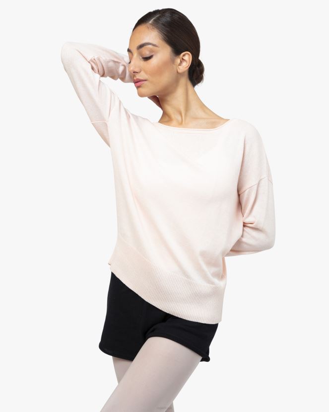 Women Repetto Petal Pink Warm-Up Pull Over Clothing XDH8H0517