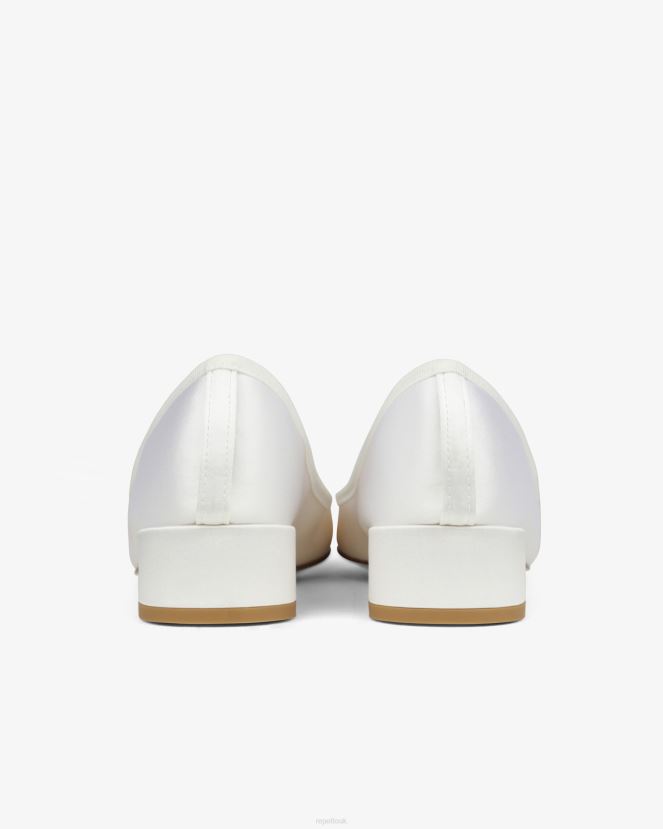 Women Repetto Ivory White Camille Ballerinas - Satin Footwear XDH8H082