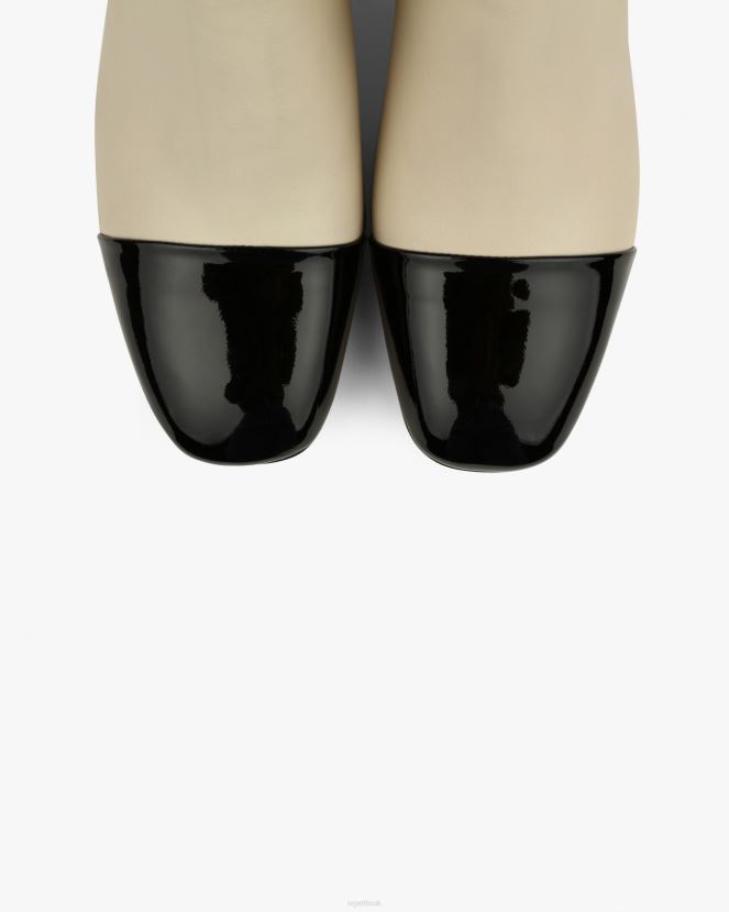 Women Repetto Swan Beige And Black Melissa Ankle Boots Footwear XDH8H0193