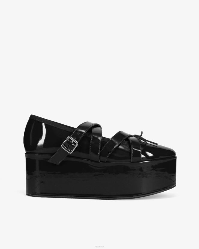 Women Repetto Black X Noir Kei Ninomiya - Platform Mary Janes Footwear XDH8H0154