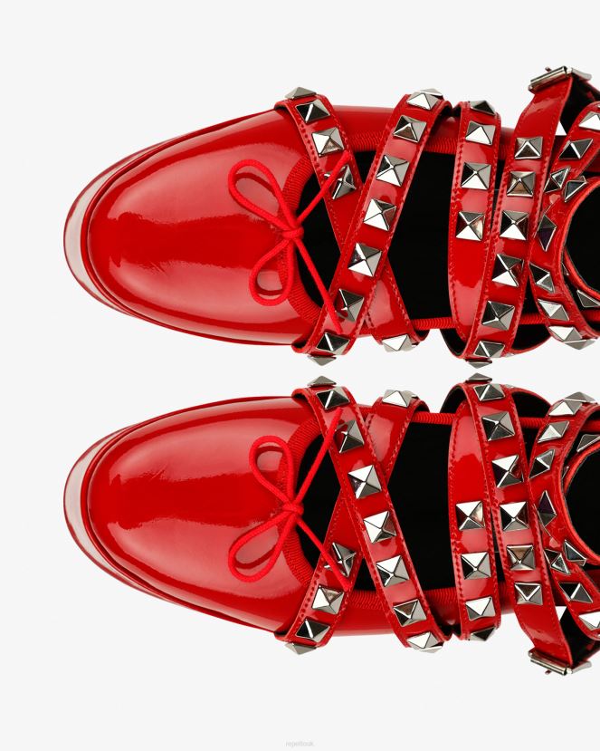Women Repetto Flammy Red X Noir Kei Ninomiya - Platform Mary Janes With Ankle Strap Footwear XDH8H0180
