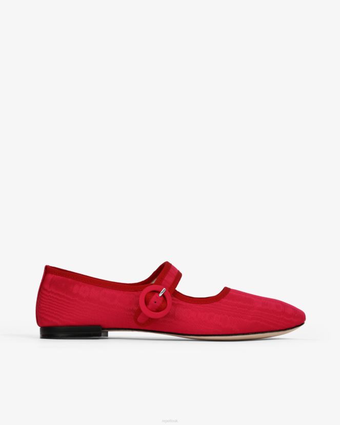 Women Repetto Raspberry Pink And Flammy Red Georgia Mary Janes - Satin Footwear XDH8H0167
